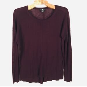 Burgundy Sweater Long Sleeve Lightweight XS